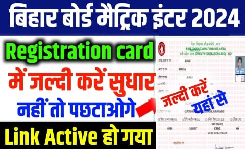 Bihar Board Class 10th 12th Dummy Registration Card