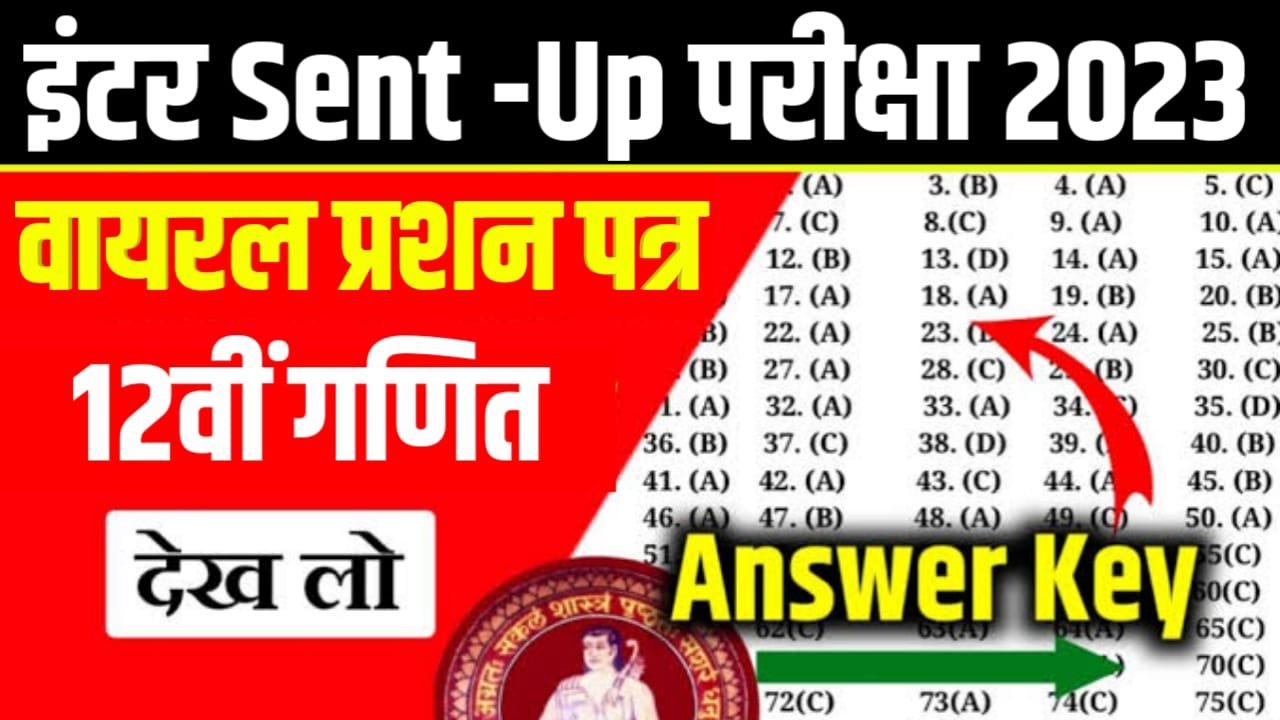 Bihar Board 12th Sent up exam math Question paper download