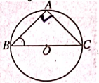 Diagram showing BOC circle with diameter and isosceles triangle ABC