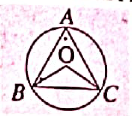 Circle with center O and angle BAC