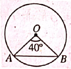 Circle with center O and angle AOB