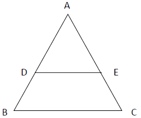 Triangle diagram with DE parallel to BC