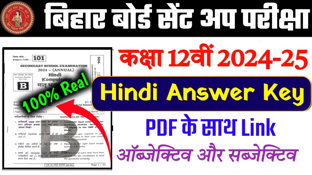 13 November hindi Question paper 12th sent-up