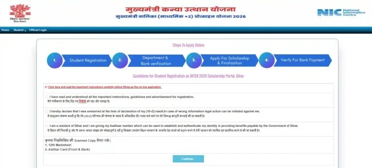 Bihar Board 12th Pass Scholarship 2026 Online Apply